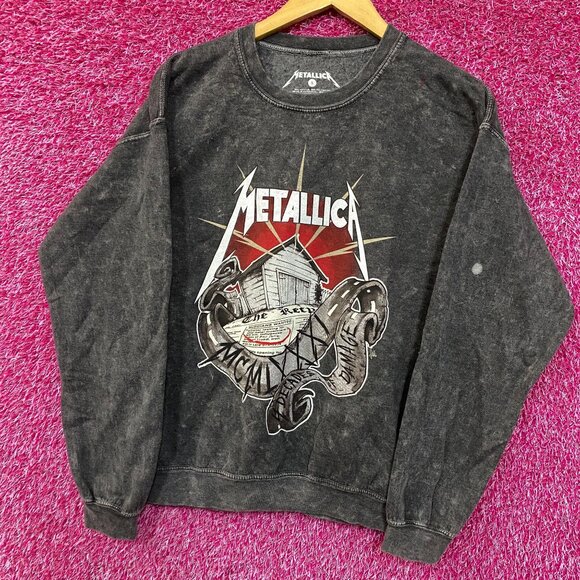 URBAN OUTFITTERS METALLICA 4 DECADES BLACK SWEATSHIRT SIZE Small - Picture 3 of 4